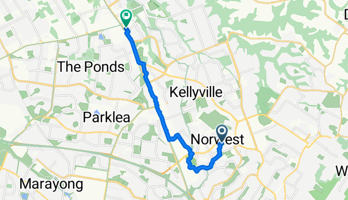 Brookhollow Ave, Norwest to Main St, Rouse Hill