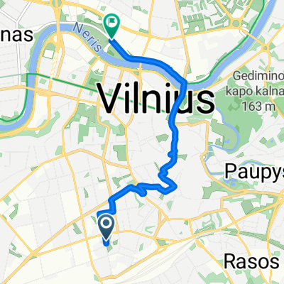 Kauno g., Vilnius to Upės g., Vilnius