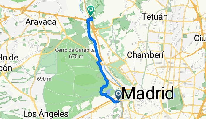 Calle de Saavedra Fajardo, Madrid to Moncloa-Aravaca, Madrid