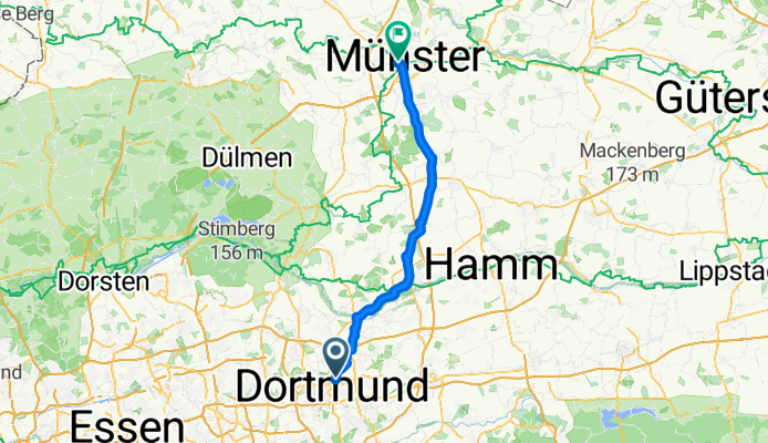 Juliusstraße, Dortmund nach Hüfferstraße, Münster