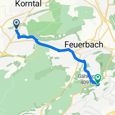 Solitudestraße nach Feuerbacher Weg