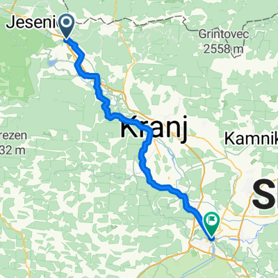 Moste/Žirov.bloki naar Adamič-Lundrovo nabrežje