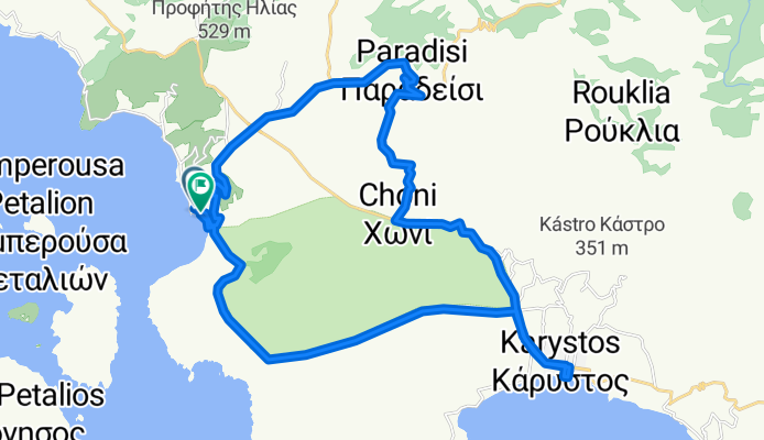 Route in Karystos