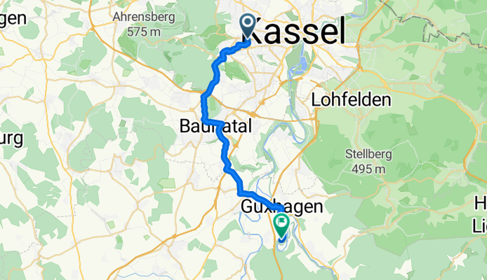 Bremelbachstraße, Kassel nach Uferstraße, Guxhagen