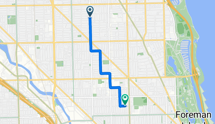 W Fletcher St, Chicago to W Armitage Ave, Chicago
