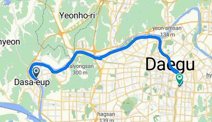세천로1길, 대구광역시에서 삼덕동3가, 대구광역시까지
