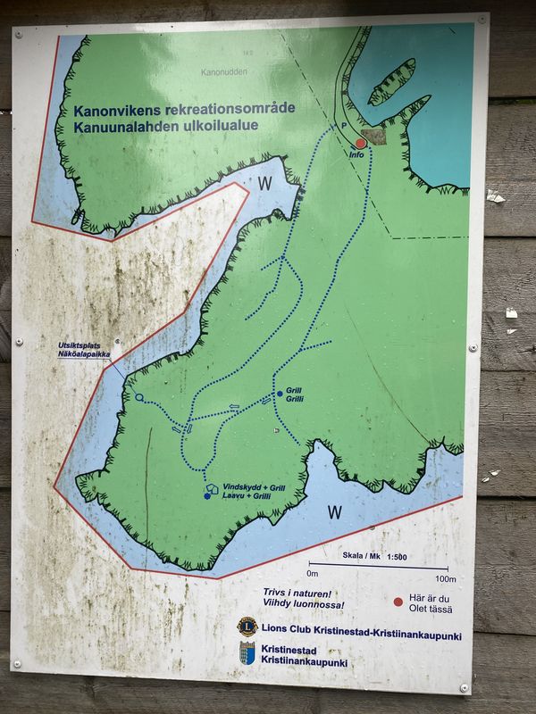 Skrattnäsintie, Pjelax nach Kristiinankaupunki