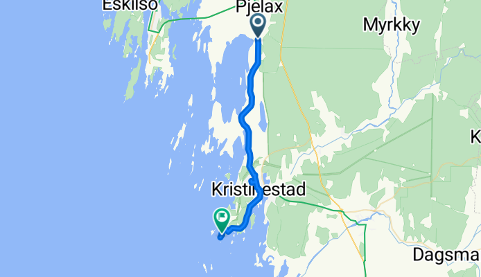 Skrattnäsintie, Pjelax nach Kristiinankaupunki