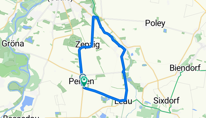 Hallesche Straße nach Peißener Hauptstraße