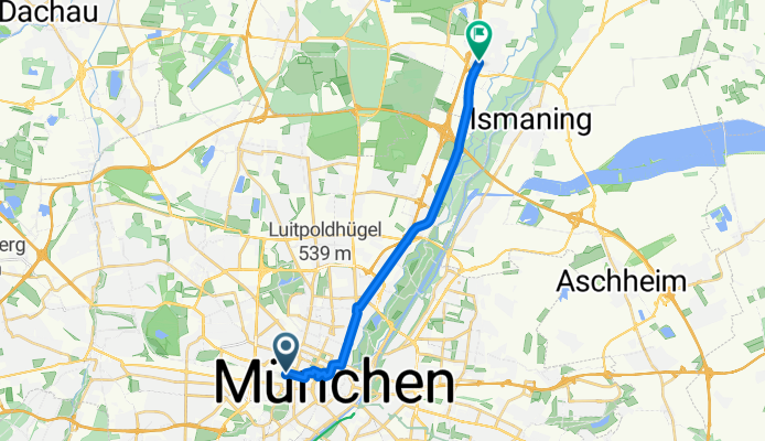 Von München bis Garching bei München