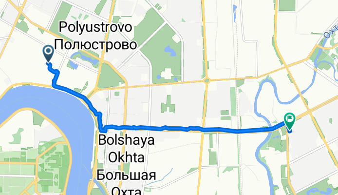 Свердловская набережная, Санкт-Петербург до улица Передовиков, Санкт-Петербург