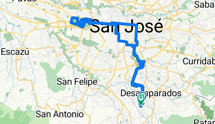 Calle Monseñor Sanabria, San Jose to Calle Monseñor Sanabria, San Jose