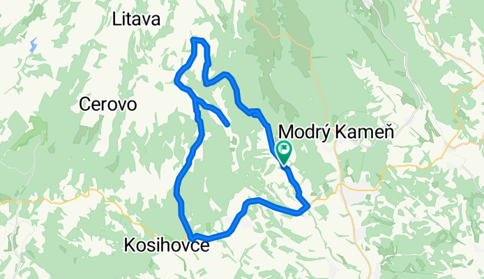 Stredné Plachtince - lesom Trúbiaci kameň a Sucháň - pod Vysielač a cez Čebovce späť