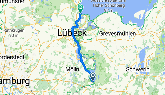 Amtsstraße, Zarrentin am Schaalsee nach Strandallee, Timmendorfer Strand