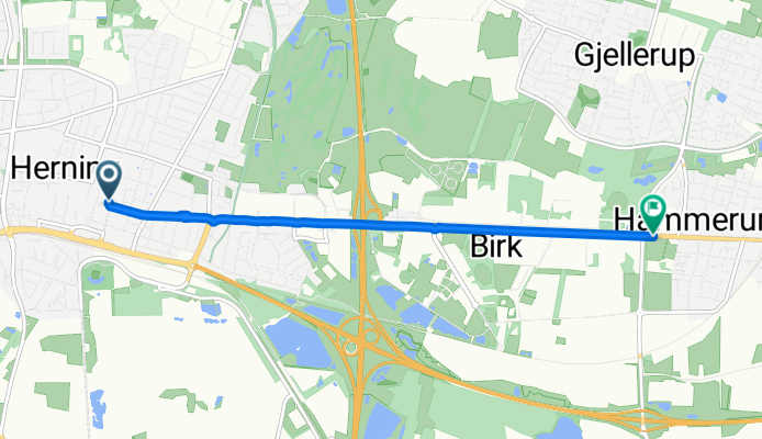 Kousgaards Plads, Herning to Hammerum Hovedgade, Herning