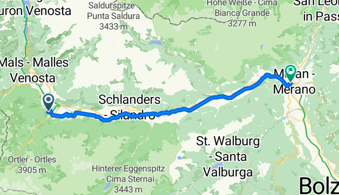 Von Prad am Stilfserjoch bis Meran