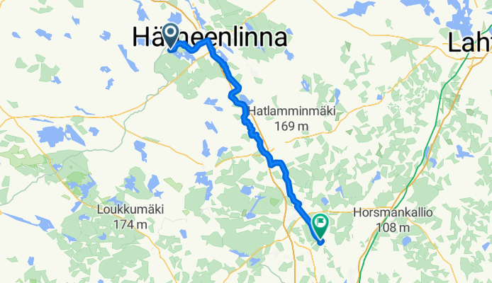 Inkalantie to Päiväkummuntie