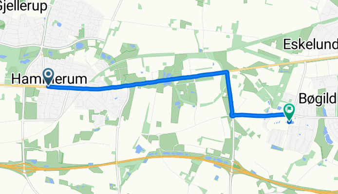 Landbrugsskolestien, Herning to Vesterhåb, Ikast