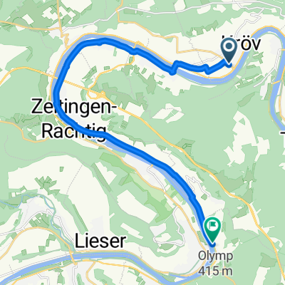 Route nach Bernkastel-Kues