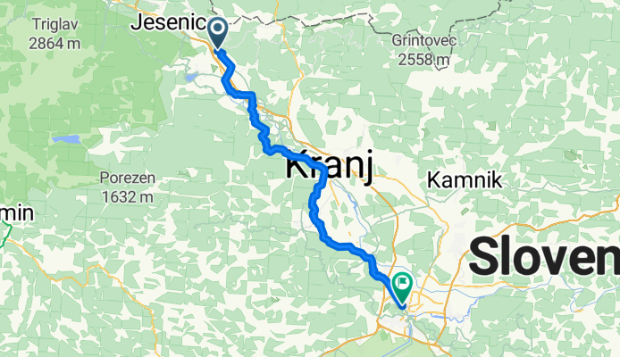 Selo pri Žirovnici naar Celovška cesta