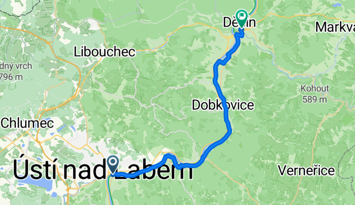 Národního odboje, Ústí nad Labem do náměstí Svobody, Děčín