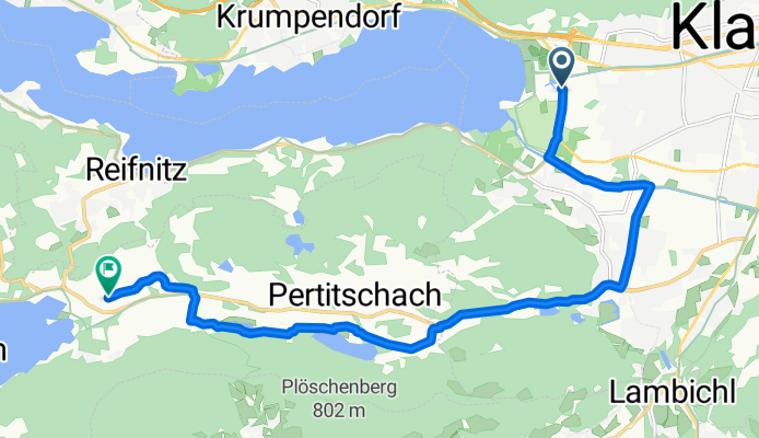 Von Klagenfurt am Wörthersee bis Keutschach am See