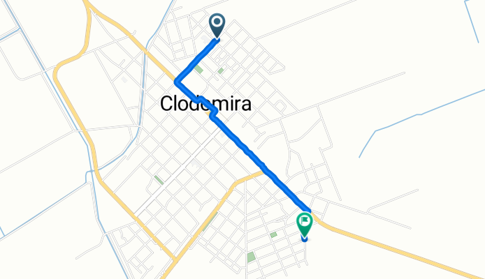 Ruta desde Moreno Saravia