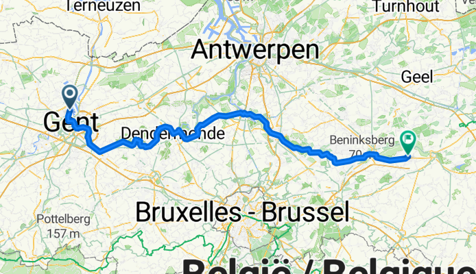 Sloepstraat, Gent to Lelielaan, Scherpenheuvel-Zichem