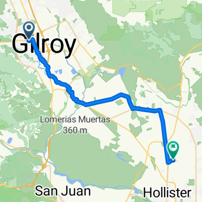 First St, Gilroy to Shelton Dr, Hollister