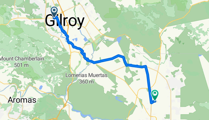 First St, Gilroy to Shelton Dr, Hollister