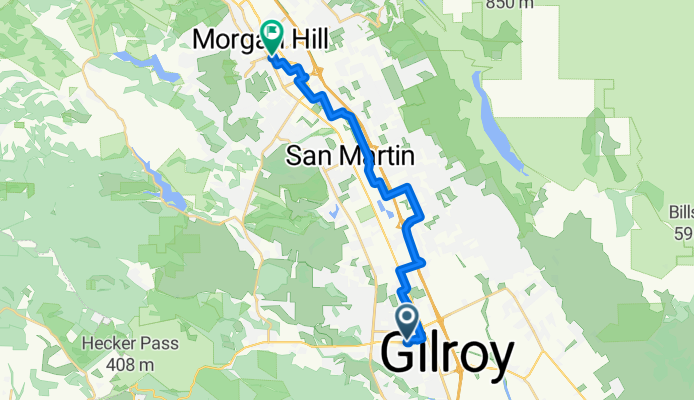 First St, Gilroy to E Dunne Ave, Morgan Hill
