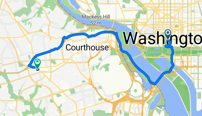 Ellipse Rd NW, Washington to N Glebe Rd, Arlington