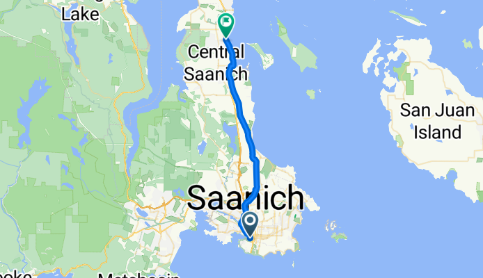 Wharf St, Victoria to Lochside Dr, North Saanich