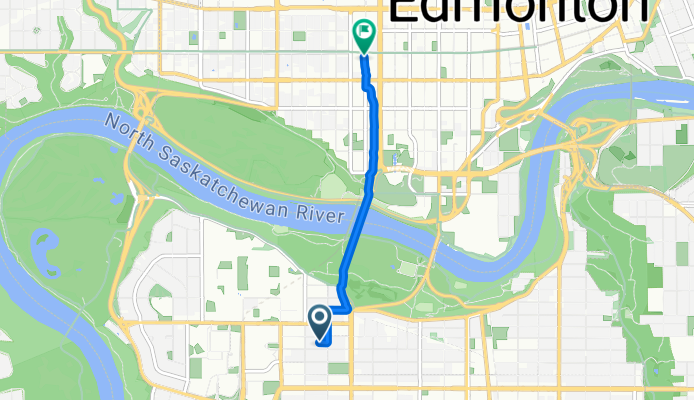 86 Ave NW, Edmonton to 109 St NW, Edmonton