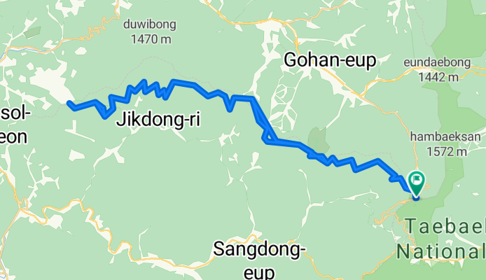 정선군에서 정선군까지