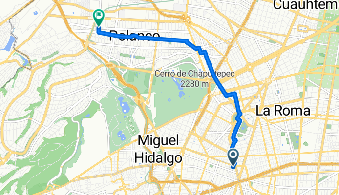 Cerrada de Sindicalismo, Miguel Hidalgo à Avenida Ferrocarril de Cuernavaca, Miguel Hidalgo