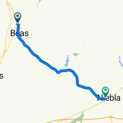 De Calle Fontanilla beas Huelva a Plaza Rabida Niebla huelva
