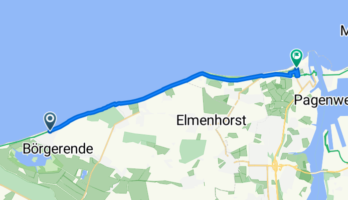Deichstraße nach Strandaufgang