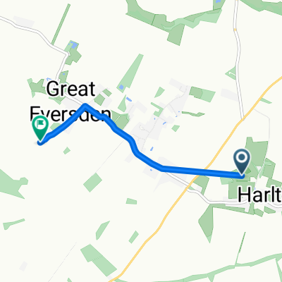 Washpit Lane, Cambridge to Great Eversden, Cambridge