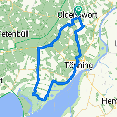 Kirchenfenne, Oldenswort nach Kirchenfenne, Oldenswort