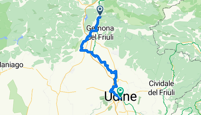 Etappe 7: Von Venzone nach Udine– Alpe-Adria-Radweg