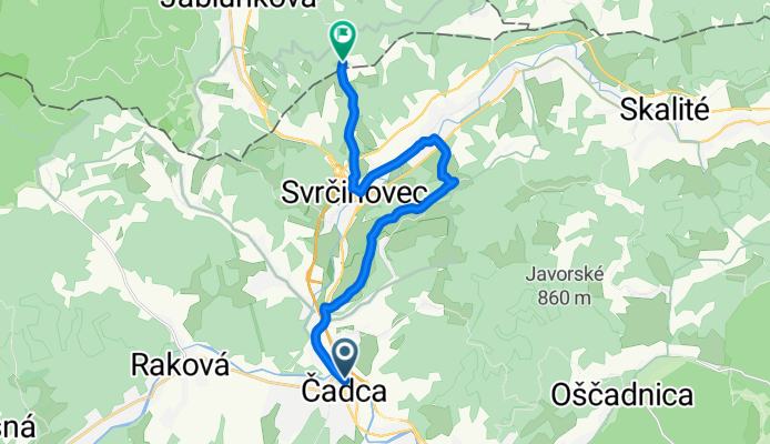 Čadca- Na Črchli- Čierne- Polgrúň (CZ)