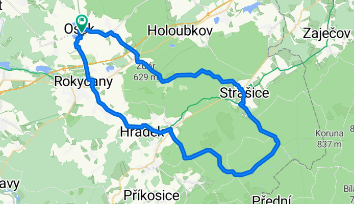 Osek-Trubky-Strašice-Hůrky-Osek