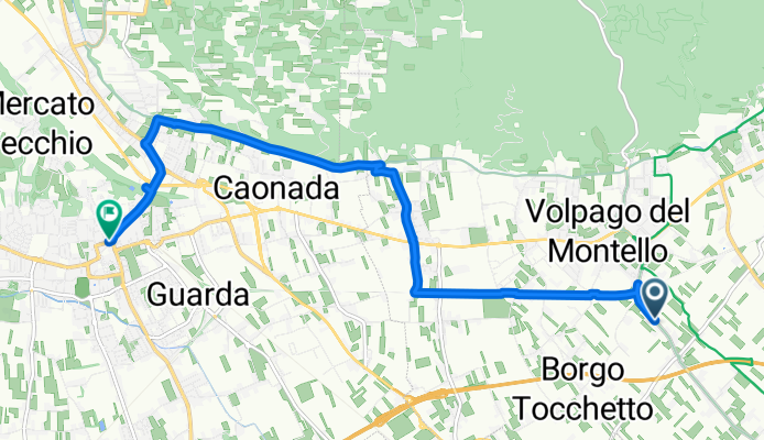 Via San Pio X, Volpago del Montello a Corso Giuseppe Mazzini, Montebelluna