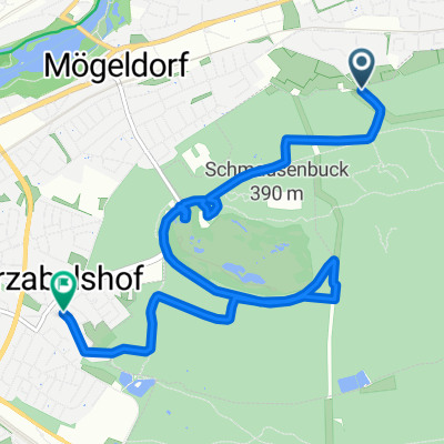 Schnakenwinkelweg, Nürnberg nach Aussiger Platz, Nürnberg