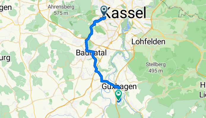 Wilhelmshöher Allee, Kassel nach Uferstraße, Guxhagen