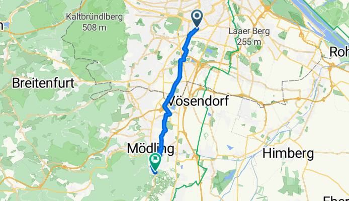 Wilhelmstraße, Wien nach Gumpoldskirchner Straße, Mödling