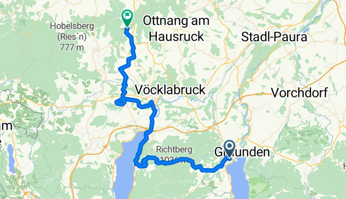 Kinderdorfstraße, Altmünster am Traunsee nach Buchleiten, Ampflwang im Hausruckwald