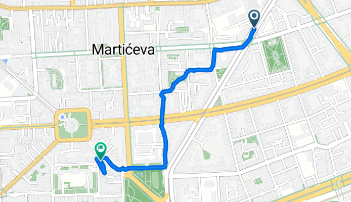 Trg Eugena Kvaternika, Zagreb to Ulica Jurja Križanića, Zagreb