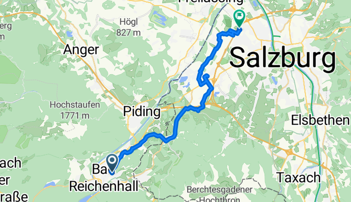 Baderstraße, Bad Reichenhall nach Europastraße, Salzburg